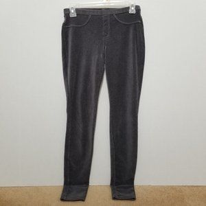 Hue leggings Small corduroy ribbed rib wale elastic pull on waist back pockets